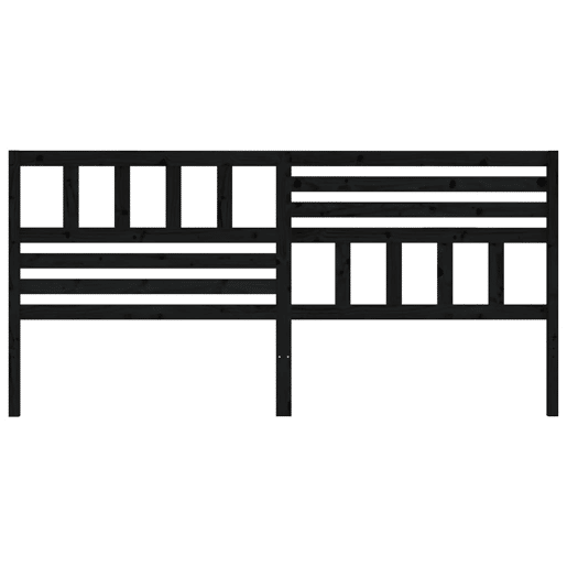 Cabeceira - Cabeceira de cama 206x4x100 cm pinho maciço preto