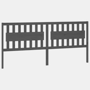 Cabeceira - Cabeceira de cama 125,5x4x100 cm pinho maciço cinzento