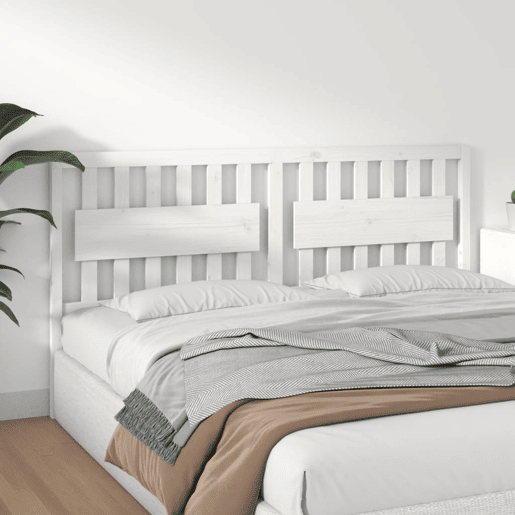 Cabeceira - Cabeceira de cama 185,5x4x100 cm madeira de pinho maciça branco
