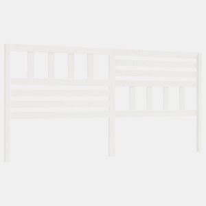 Cabeceira - Cabeceira de cama 206x4x100 cm pinho maciço branco