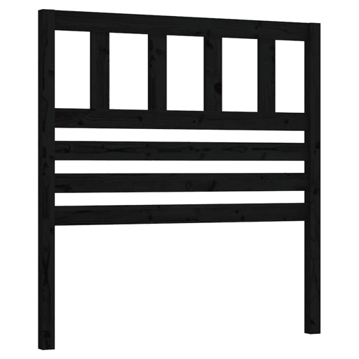 Cabeceira - Cabeceira de cama 81x4x100 cm pinho maciço preto