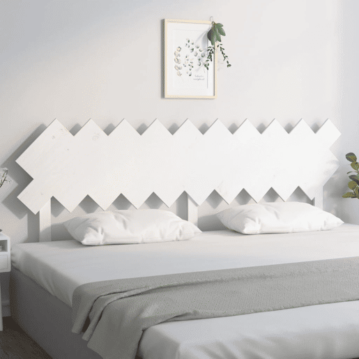 Cabeceira - Cabeceira de cama 196x3x80,5 cm pinho maciço branco