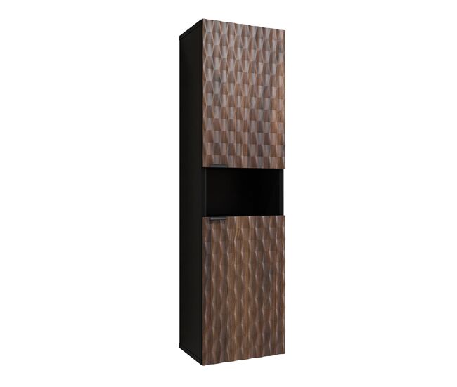 Columna de pared 2 puertas nevia madera y negro