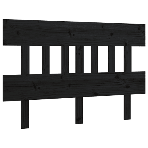 Cabeceira - Cabeceira de cama 163,5x3x81 cm pinho maciço preto