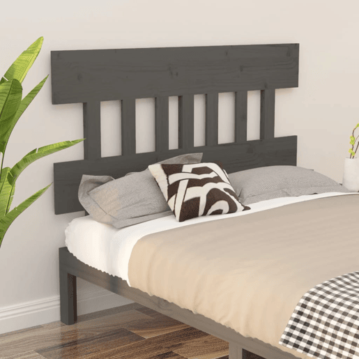 Cabeceira - Cabeceira de cama 203,5x3x81 cm pinho maciço cinzento