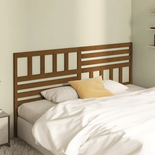 Cabeceira - Cabeceira de cama 186x4x100 cm pinho maciço castanho mel