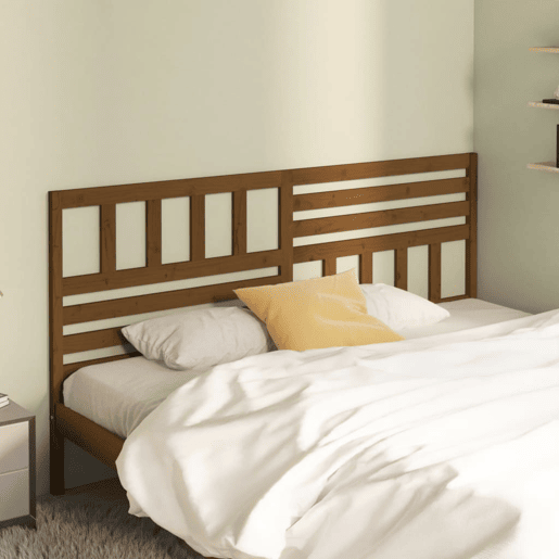 Cabeceira - Cabeceira de cama 186x4x100 cm pinho maciço castanho mel