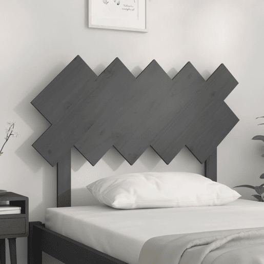 Cabeceira - Cabeceira de cama 104x3x80,5 cm pinho maciço cinzento