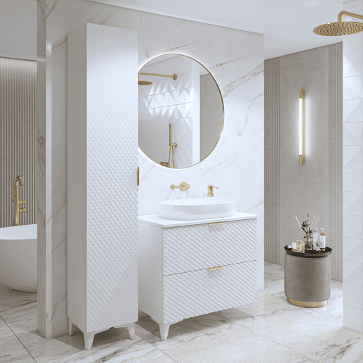 Coluna 1 porta com pés Cléa Branco Coluna 1 porta com pés Cléa Branco