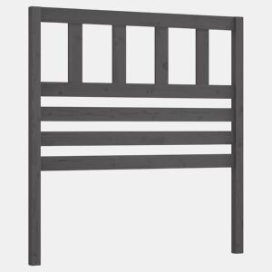 Cabeceira - Cabeceira de cama 81x4x100 cm pinho maciço cinzento