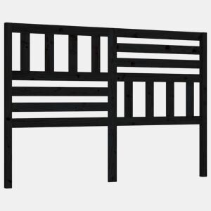 Cabeceira - Cabeceira de cama 126x4x100 cm pinho maciço preto