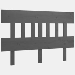 Cabeceira - Cabeceira de cama 138,5x3x81 cm pinho maciço cinzento