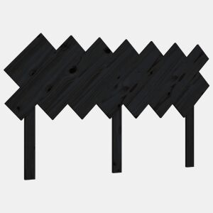 Cabeceira - Cabeceira de cama 141x3x80,5 cm pinho maciço preto
