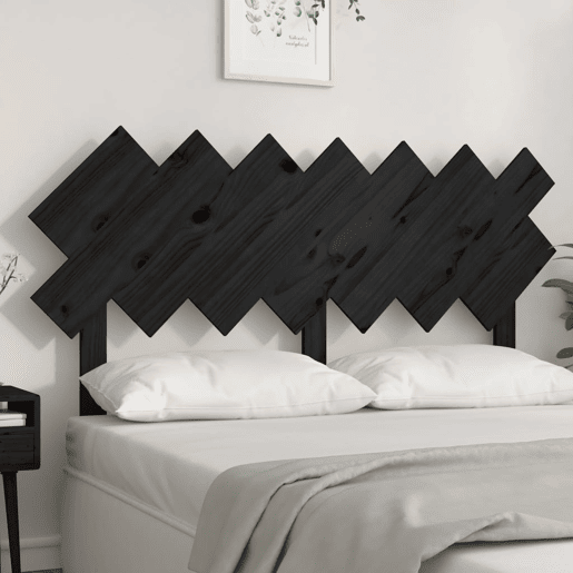 Cabeceira - Cabeceira de cama 141x3x80,5 cm pinho maciço preto