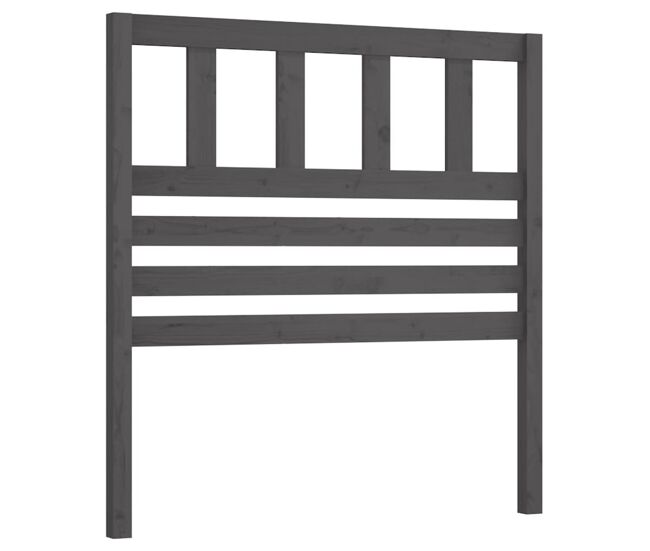 Cabecero cama - mueble cabecero madera maciza de pino gris 96x4x100 cm