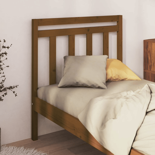 Cabeceira - Cabeceira de cama 106x4x100 cm pinho maciço castanho mel