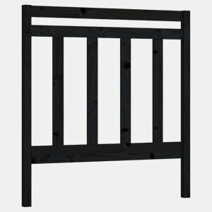 Cabeceira - Cabeceira de cama 95x4x100 cm pinho maciço preto