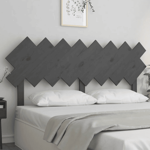 Cabeceira - Cabeceira de cama 159,5x3x80,5 cm pinho maciço cinzento