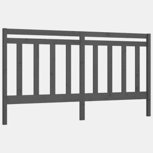 Cabeceira - Cabeceira de cama 206x4x100 cm pinho maciço cinzento