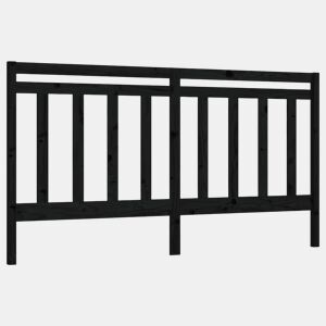 Cabeceira - Cabeceira de cama 186x4x100 cm pinho maciço preto