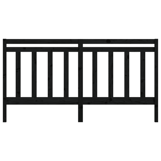 Cabeceira - Cabeceira de cama 186x4x100 cm pinho maciço preto
