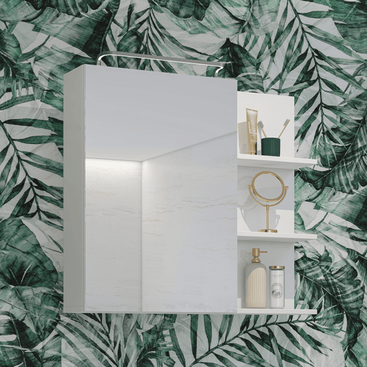 Armário mural espelhado Sophéa Branco com 1 porta