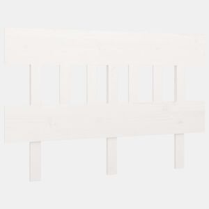 Cabeceira - Cabeceira de cama 203,5x3x81 cm pinho maciço branco