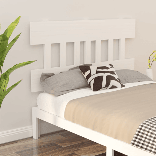 Cabeceira - Cabeceira de cama 143,5x3x81 cm pinho maciço branco