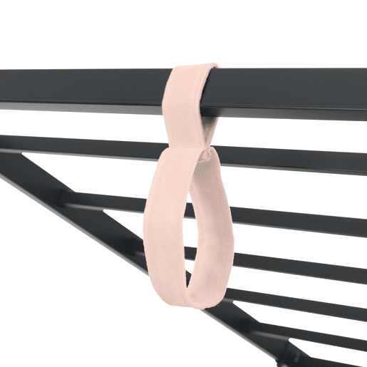 Cama divã 90x200 cm - Cama de dia com sofá hidráulico, arrumação, base metálica, veludo - Rosa
