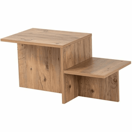 Mesa de Centro Harmony Castanho 80 x 40 x 40 cm Mesa de Centro Harmony Castanho 80 x 40 x 40 cm