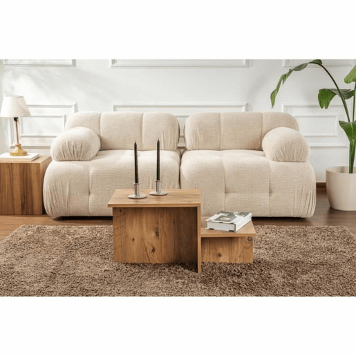 Mesa de Centro Harmony Castanho 80 x 40 x 40 cm Mesa de Centro Harmony Castanho 80 x 40 x 40 cm