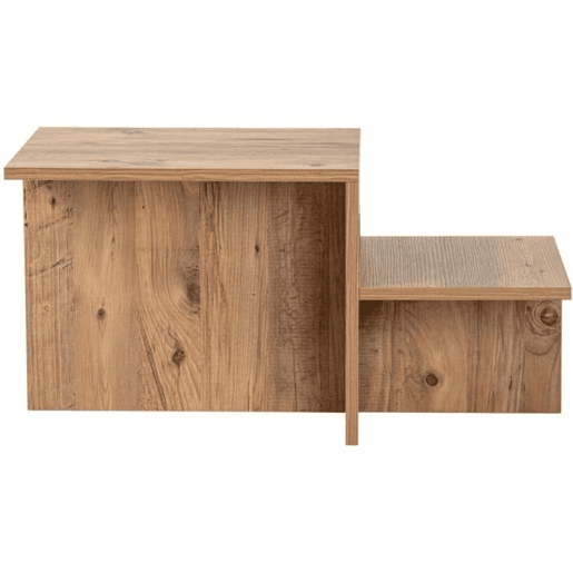 Mesa de Centro Harmony Castanho 80 x 40 x 40 cm Mesa de Centro Harmony Castanho 80 x 40 x 40 cm