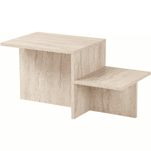 Mesa de Centro Harmony Bege 80 x 40 x 40 cm Mesa de Centro Harmony Bege 80 x 40 x 40 cm