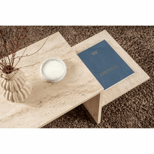 Mesa de Centro Harmony Bege 80 x 40 x 40 cm Mesa de Centro Harmony Bege 80 x 40 x 40 cm