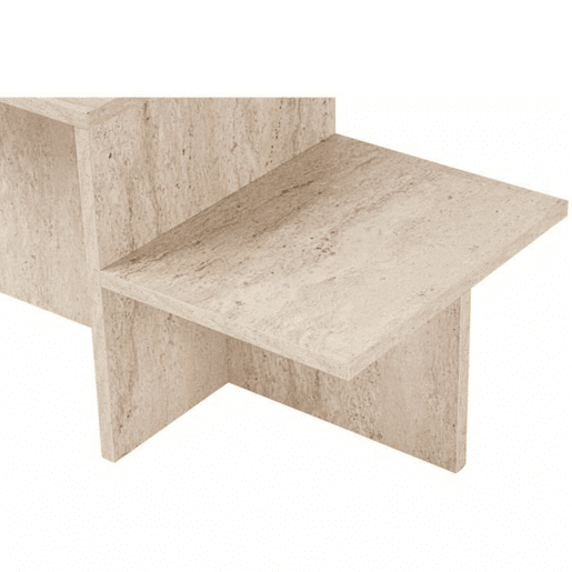 Mesa de Centro Harmony Bege 80 x 40 x 40 cm Mesa de Centro Harmony Bege 80 x 40 x 40 cm