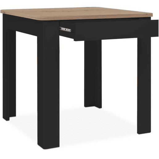 Mesa de Jantar Oslo Preto 80 x 77 x 80 cm Eik