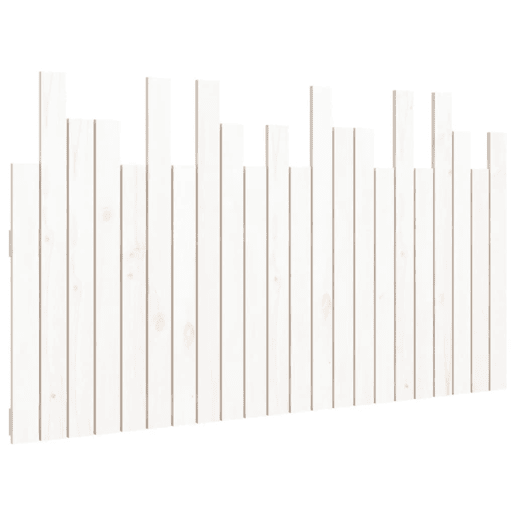 Cabeceira - Cabeceira de cama de parede 140x3x80 cm madeira de pinho maciça branco