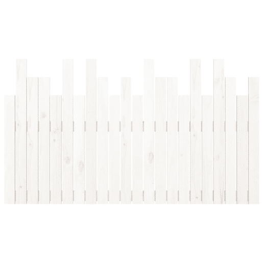 Cabeceira - Cabeceira de cama de parede 140x3x80 cm madeira de pinho maciça branco