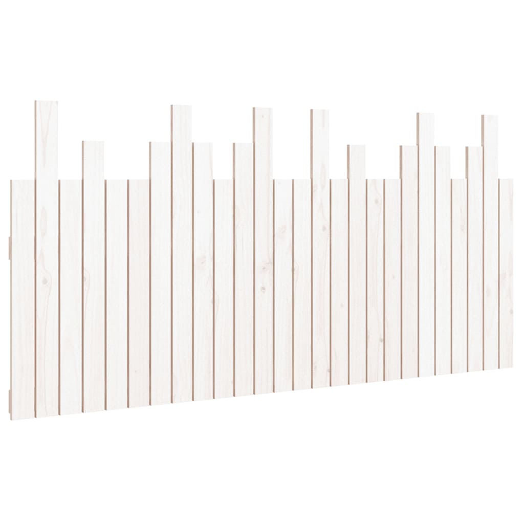 Cabecero cama - mueble cabecero de pared madera maciza pino blanco 166x3x80 cm