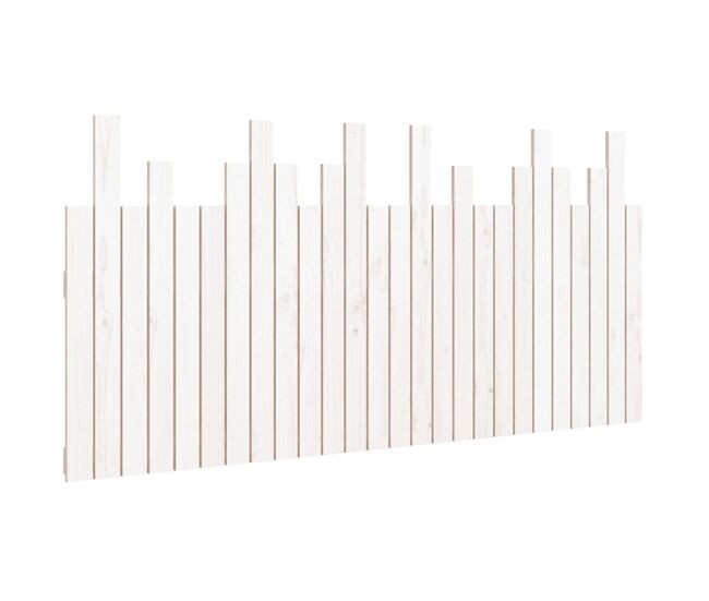 Cabecero cama - mueble cabecero de pared madera maciza pino blanco 166x3x80 cm