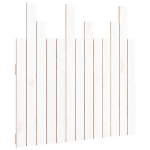 Cabeceira - Cabeceira de cama de parede 82,5x3x80 cm madeira de pinho maciça branco