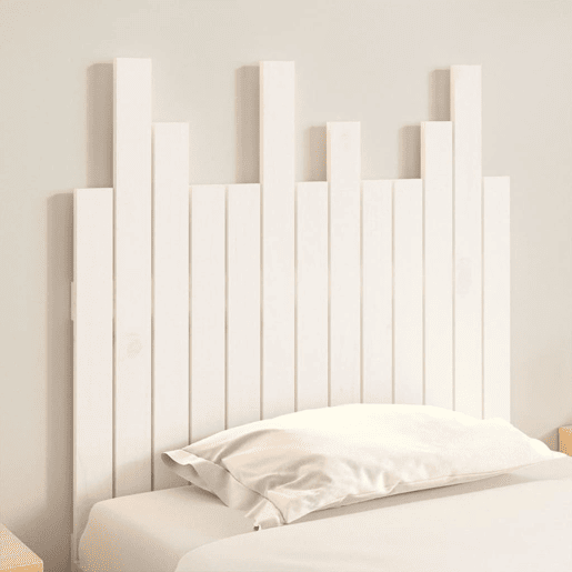 Cabeceira - Cabeceira de cama de parede 82,5x3x80 cm madeira de pinho maciça branco