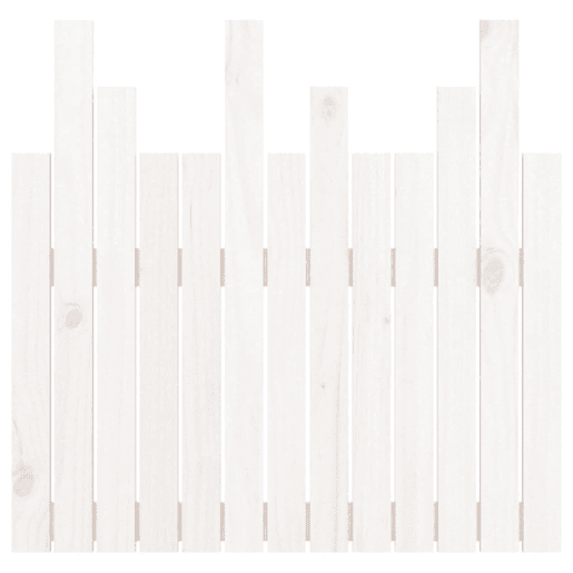 Cabeceira - Cabeceira de cama de parede 82,5x3x80 cm madeira de pinho maciça branco