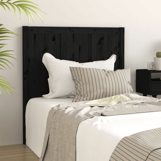 Cabeceira - Cabeceira de cama 95,5x4x100 cm pinho maciço preto