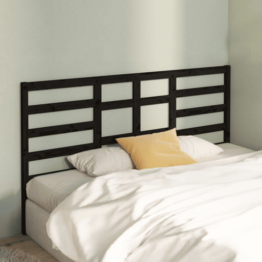 Cabeceira - Cabeceira de cama 206x4x104 cm pinho maciço preto