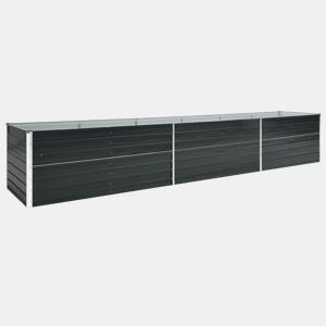 Canteiro elevado plantas flores jardim aço galvanizado 480 x 80 x 45 cm antracite 02_0001122