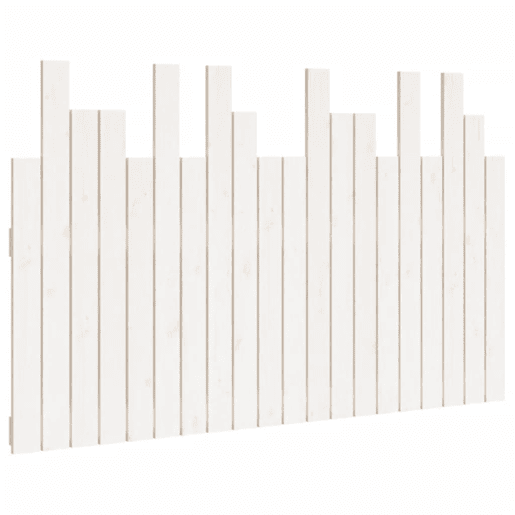 Cabeceira - Cabeceira de cama de parede 127,5x3x80 cm pinho maciço branco