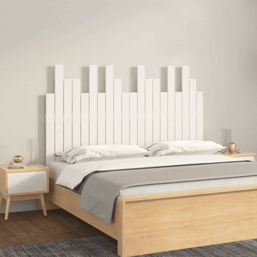 Cabeceira - Cabeceira de cama de parede 127,5x3x80 cm pinho maciço branco