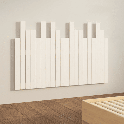 Cabeceira - Cabeceira de cama de parede 127,5x3x80 cm pinho maciço branco