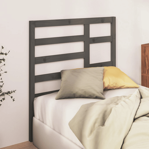 Cabeceira - Cabeceira de cama 81x4x104 cm pinho maciço cinzento